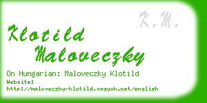 klotild maloveczky business card